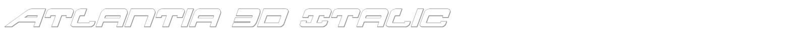 Atlantia 3D Italic font preview
